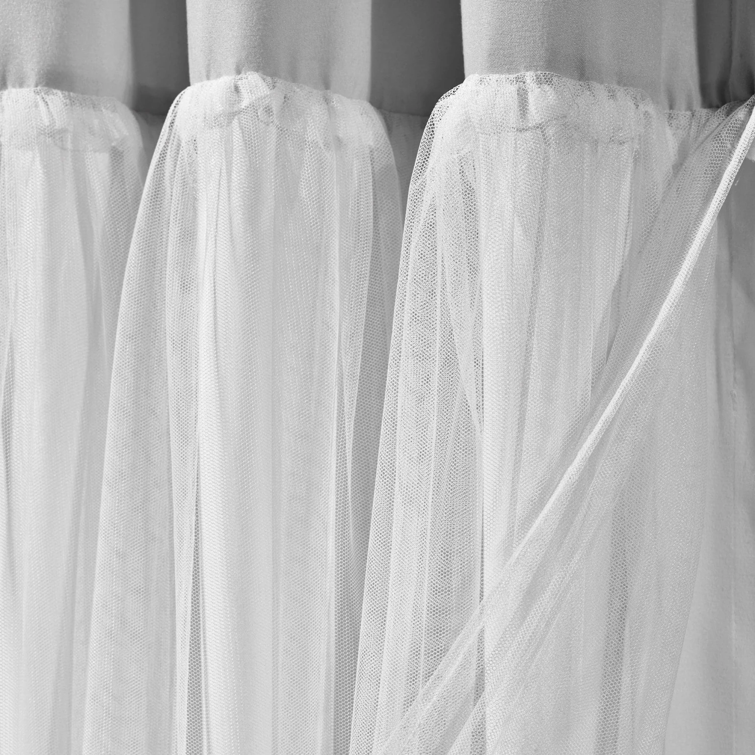 Tulle Skirt Colorblock Shower Curtain - Image 14