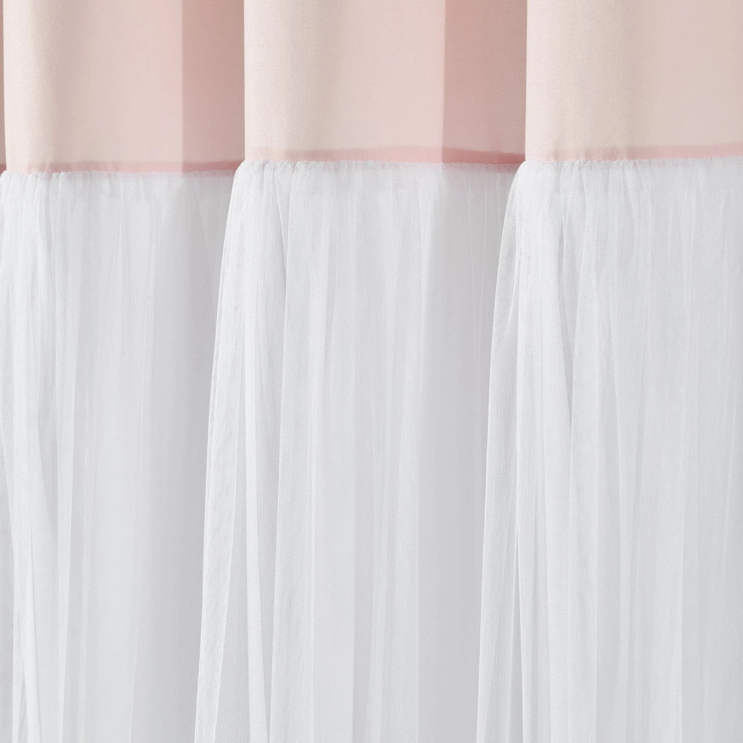 Tulle Skirt Colorblock Shower Curtain - Image 10