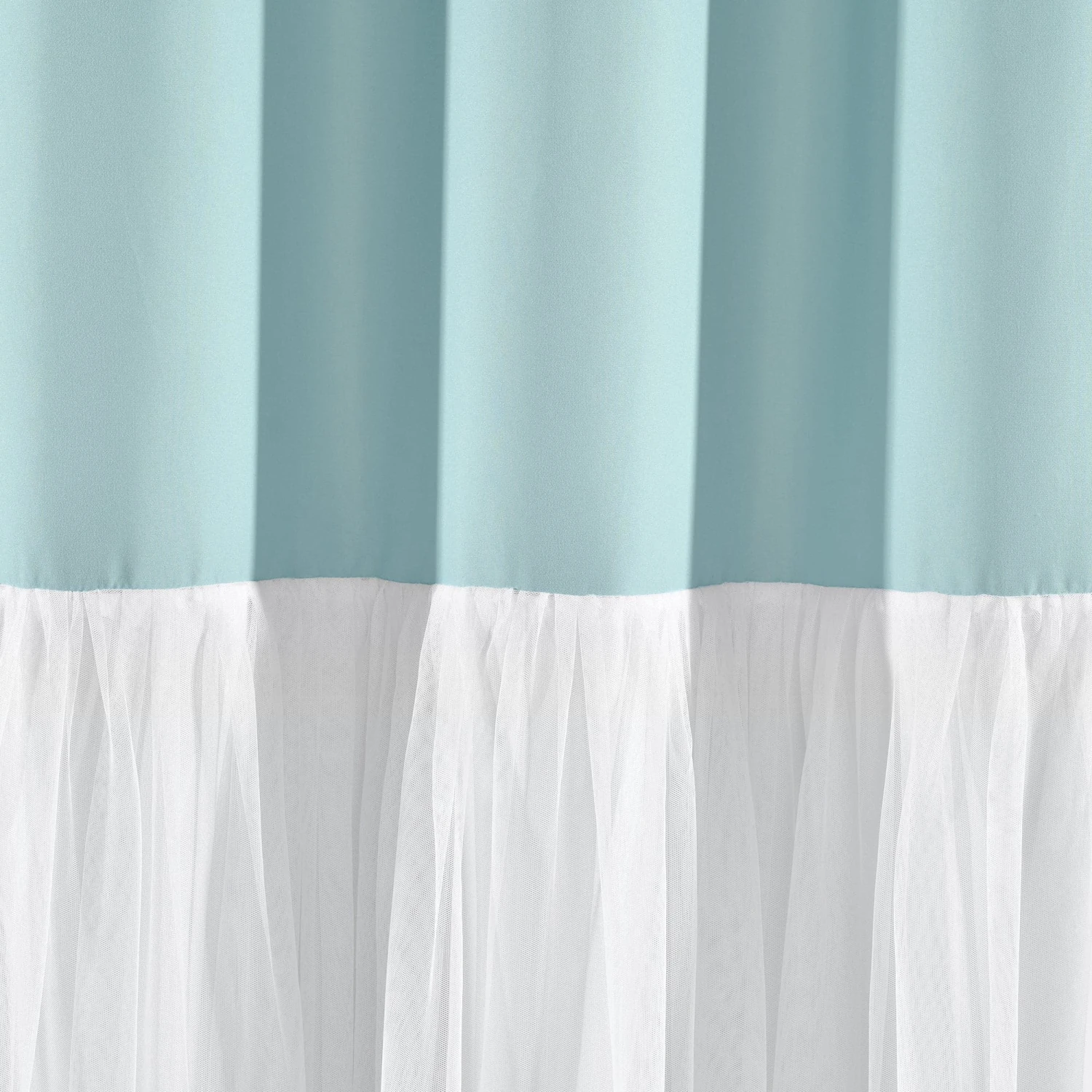 Tulle Skirt Colorblock Shower Curtain - Image 8
