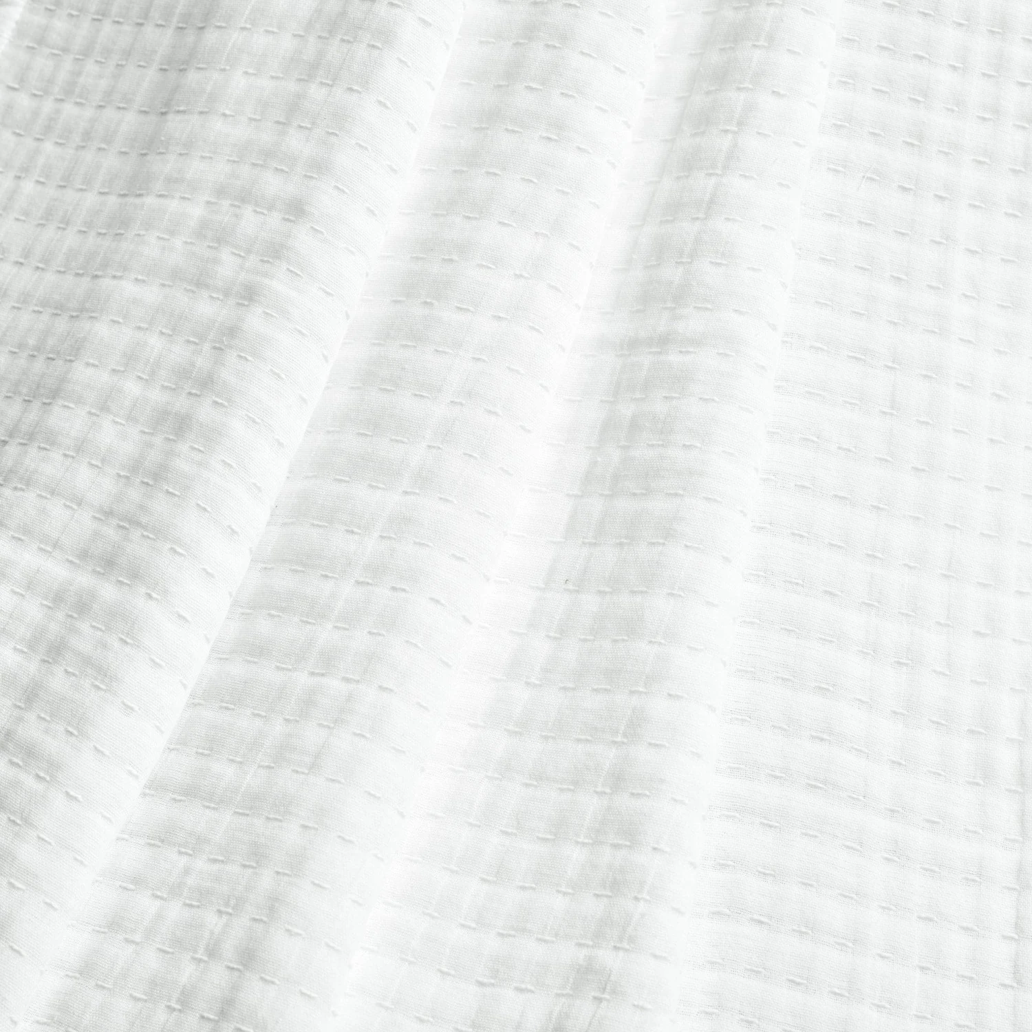 Solid Kantha Pick Stitch Yarn Dyed Cotton Woven Throw - Image 12