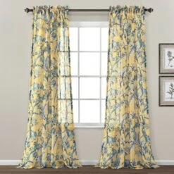 Dolores Sheer Window Curtain Panel Set