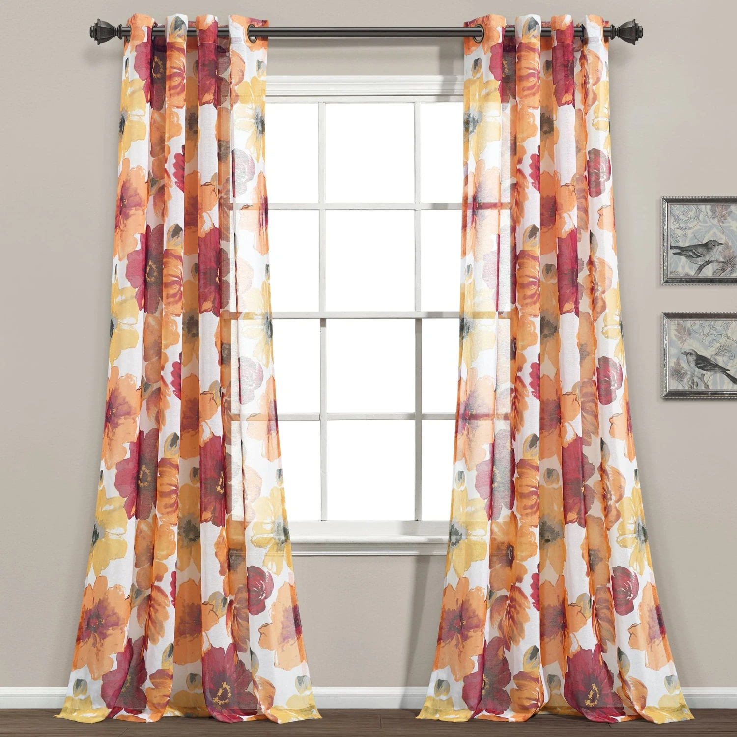 Leah Sheer Window Curtain Panel Set - Image 3