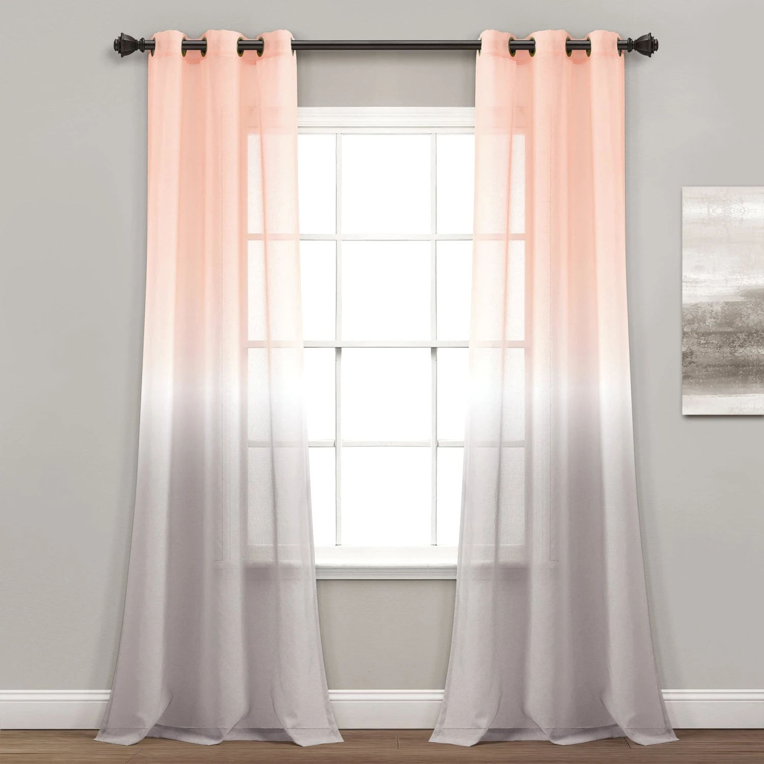 Umbre Fiesta Sheer Window Curtain Panel Set - Image 2