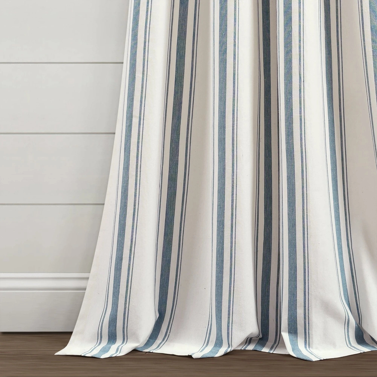 Farmhouse Stripe Yarn Dyed Recycled Cotton Window Curtain Panel Set - Image 16