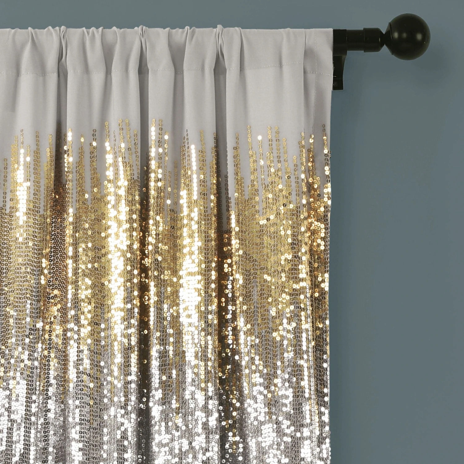 Shimmer Sequins Window Curtain Panel Set - Image 9