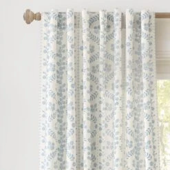 Doreen Delicate Floral Window Curtain Panel Set