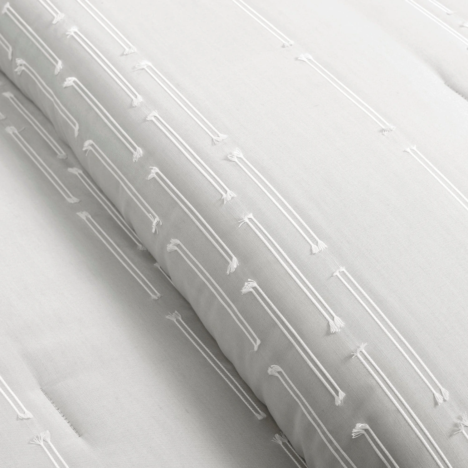 Clipped Stripe Jacquard 3 Piece Comforter Set - Image 4