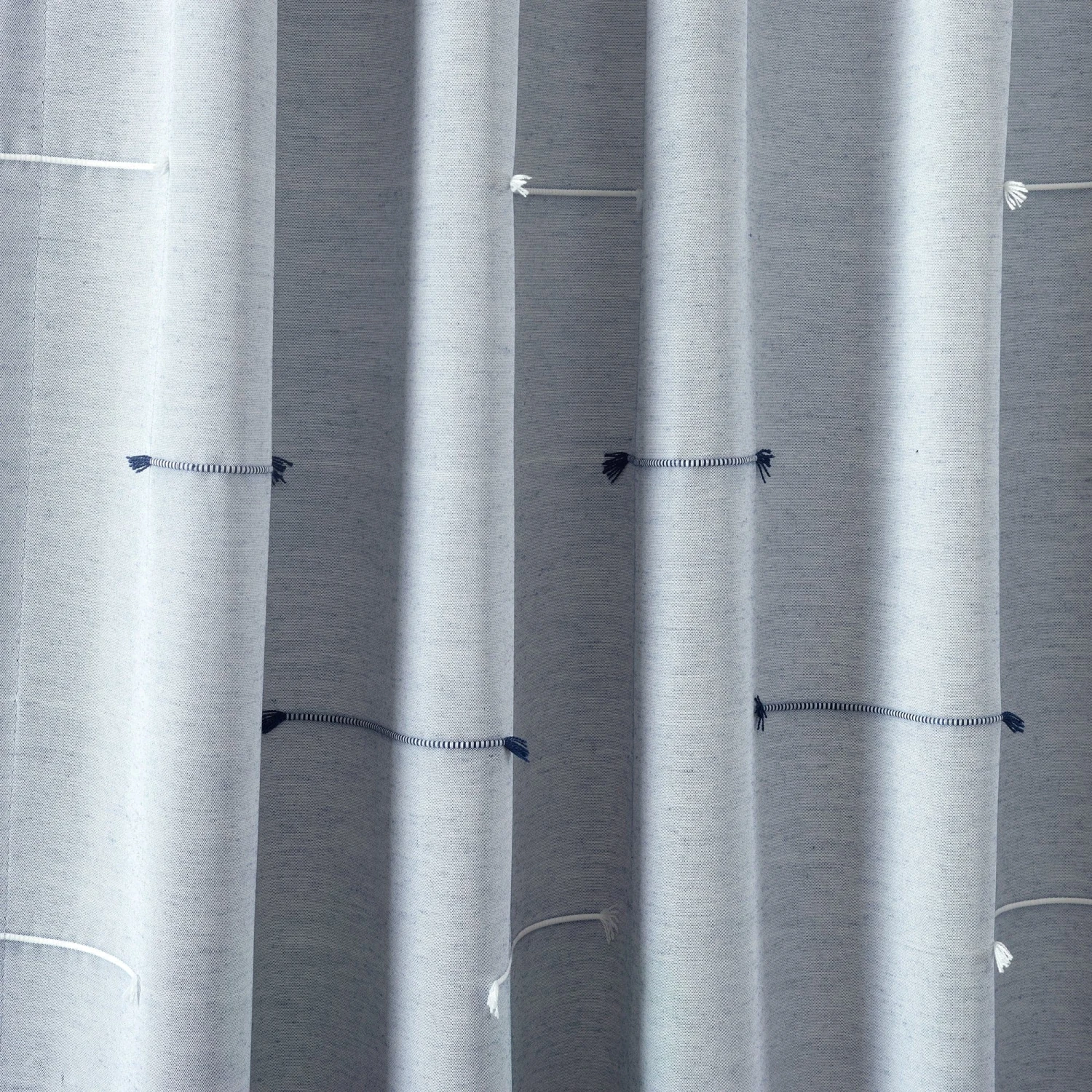 Boho Stripe Clip Jacquard Window Curtain Panel Set - Image 4