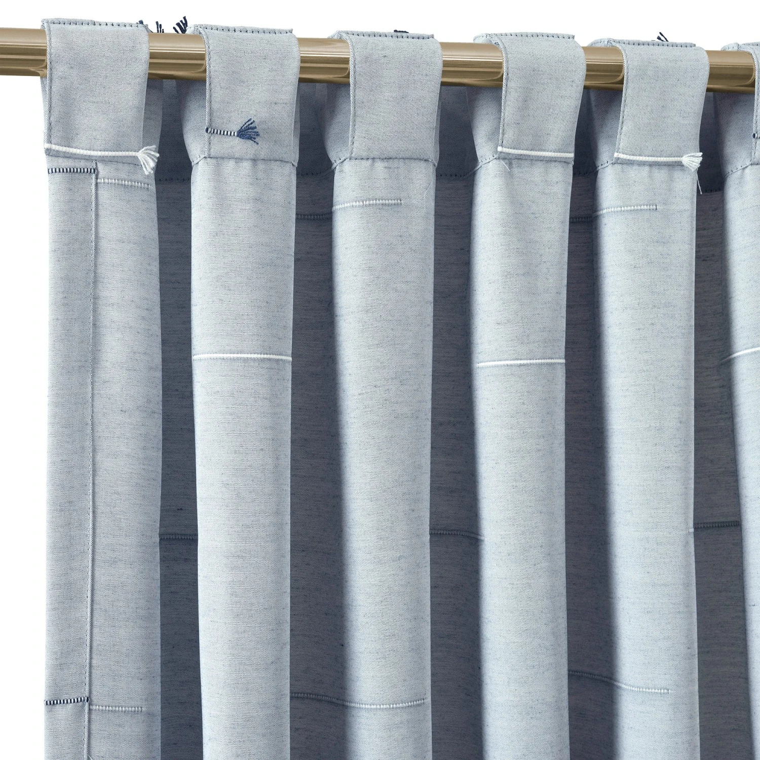 Boho Stripe Clip Jacquard Window Curtain Panel Set - Image 5