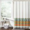 Boho Viviane Geo Fringe Shower Curtain