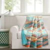 Hailey Watercolor Wave Reversible Cotton Throw