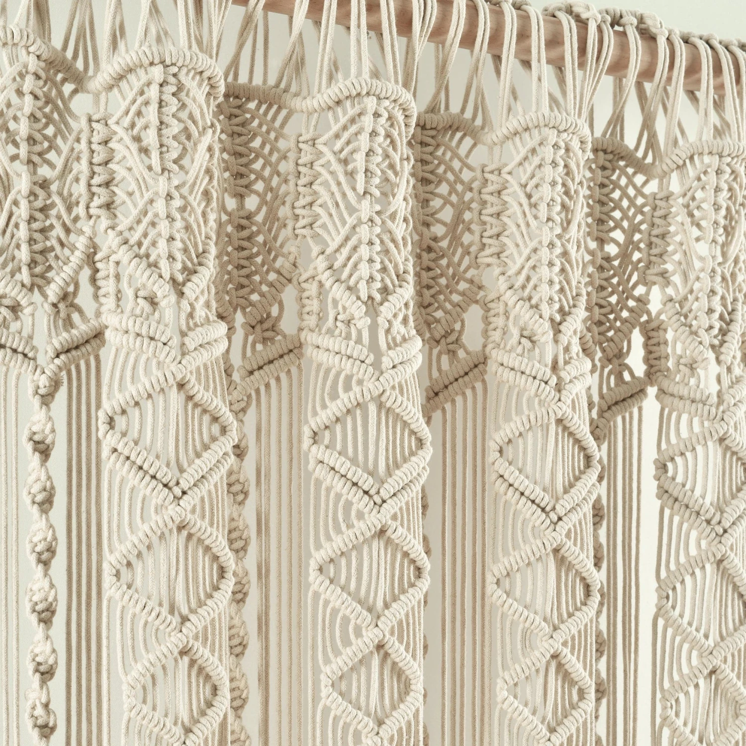 Boho Macrame Textured Cotton Window Curtain - Image 19