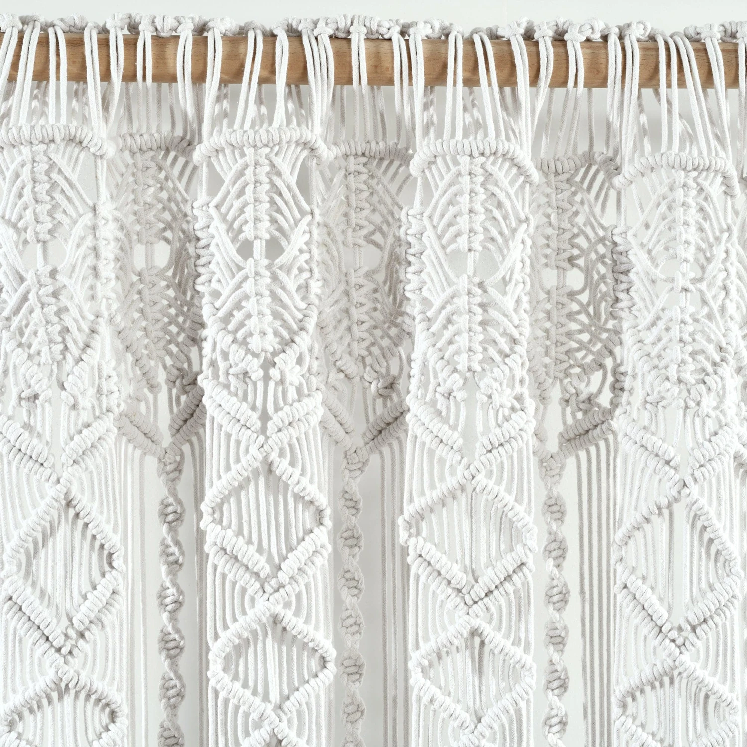 Boho Macrame Textured Cotton Window Curtain - Image 9