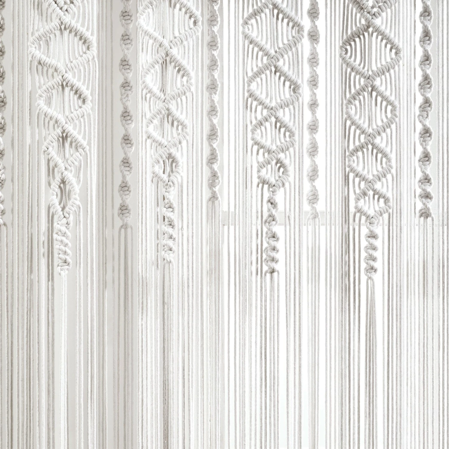 Boho Macrame Textured Cotton Window Curtain - Image 10