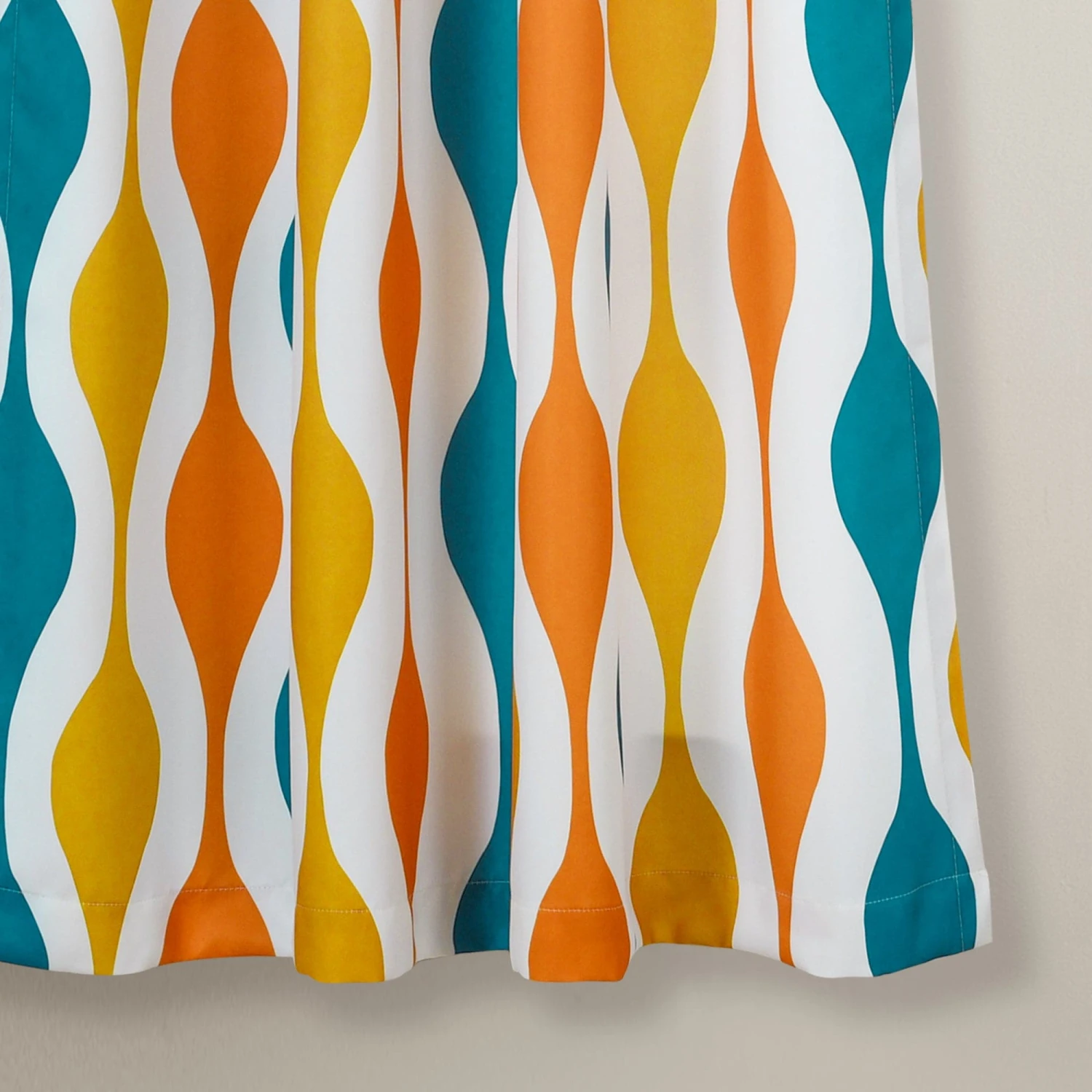 Mid Century Geo Light Filtering Window Curtain Panel Set - Image 20