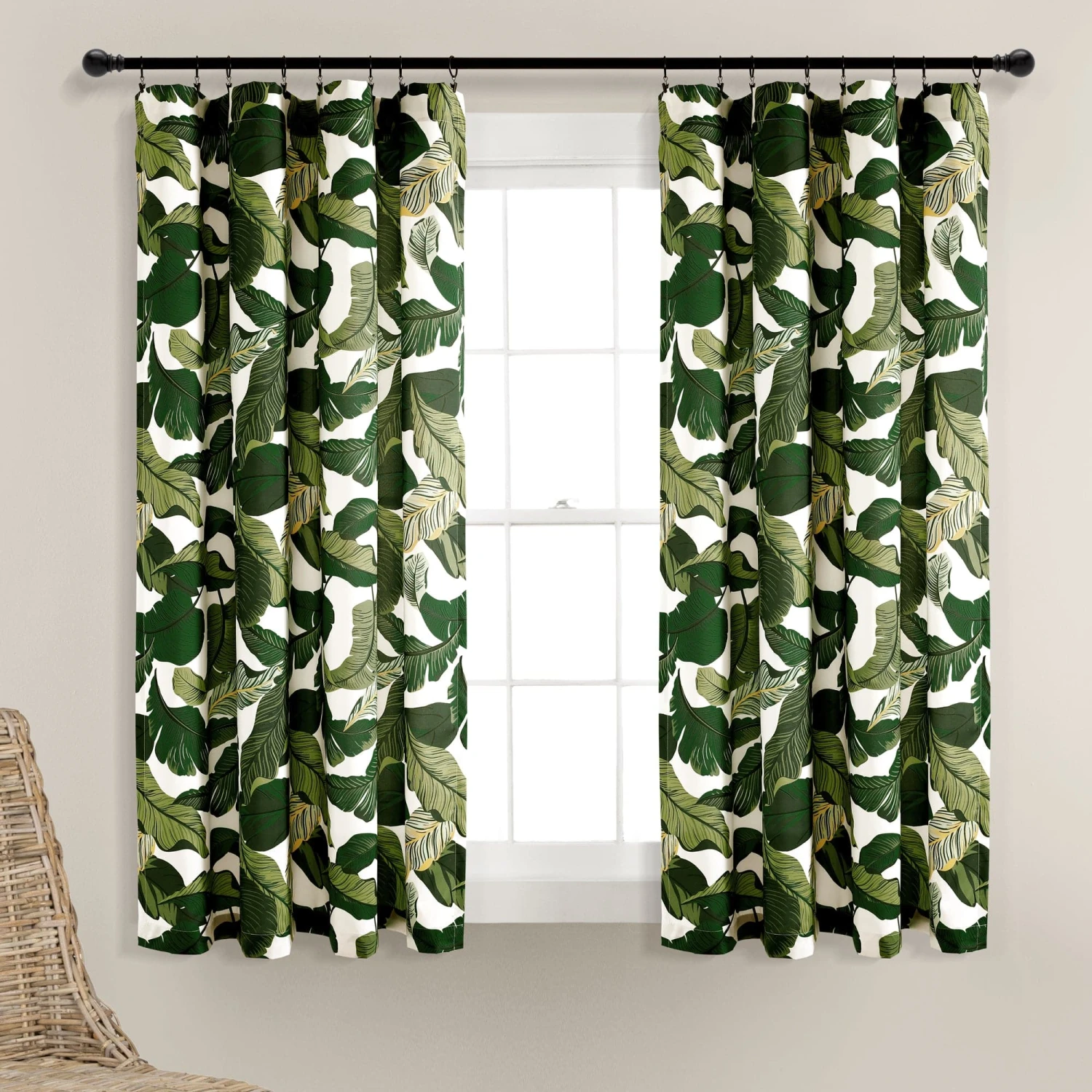 Tropical Paradise Window Curtain Panel Set - Image 2