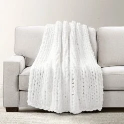 Hygge Ultra Soft Chenille Chunky Knit Throw