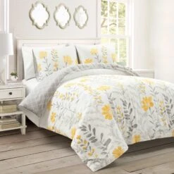 Aprile Reversible Cotton Duvet Cover 3 Piece Set