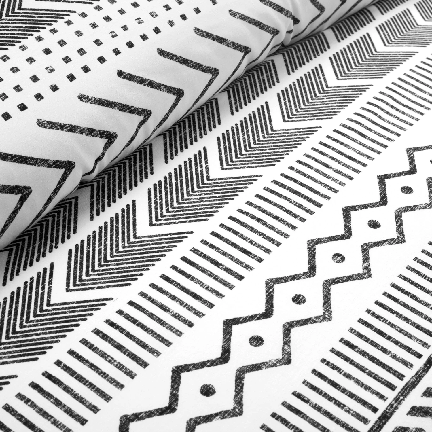 Hygge Geo Reversible Cotton Duvet Cover 3 Piece Set - Image 10