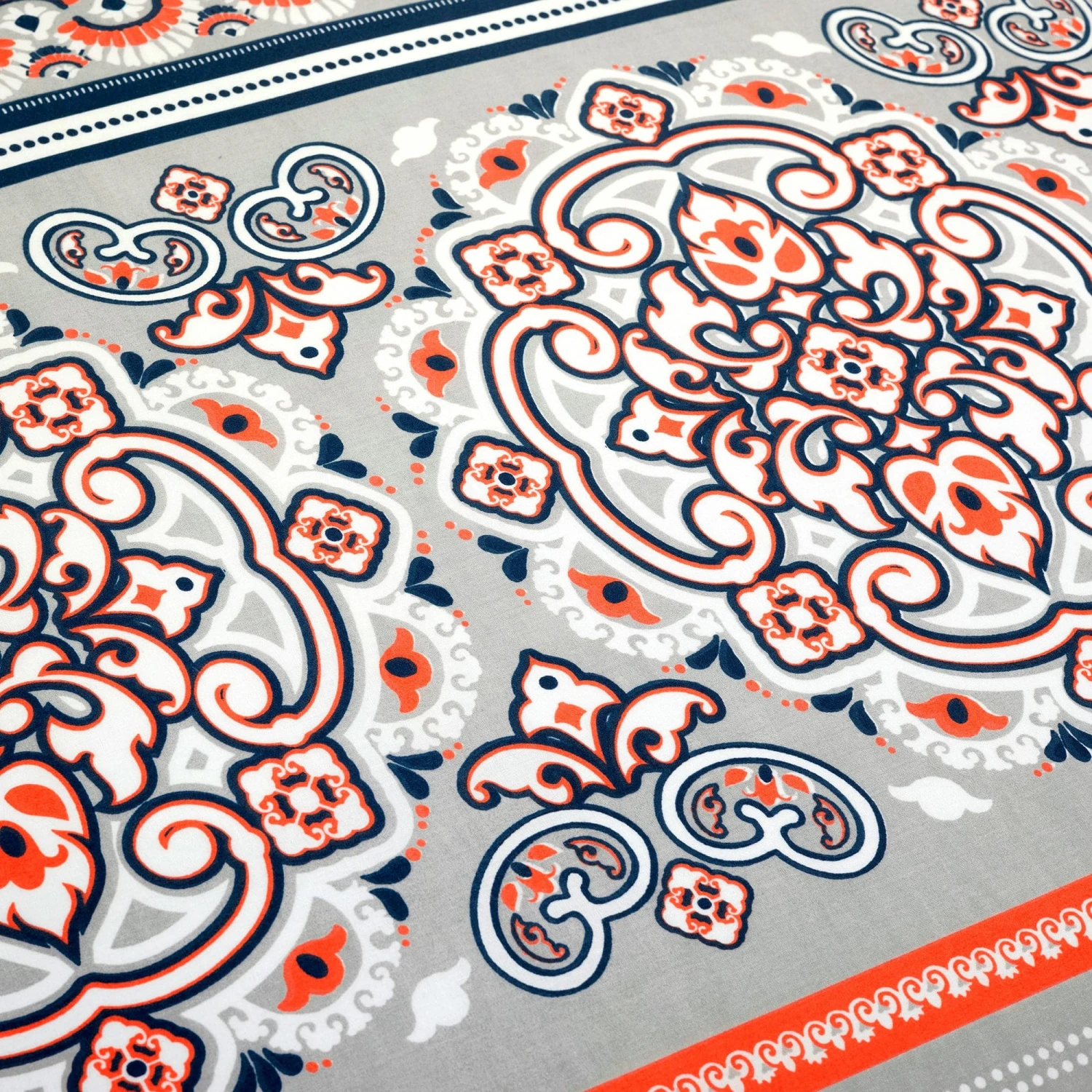 Nesco Stripe Cotton Duvet Cover 3 Piece Set - Image 4