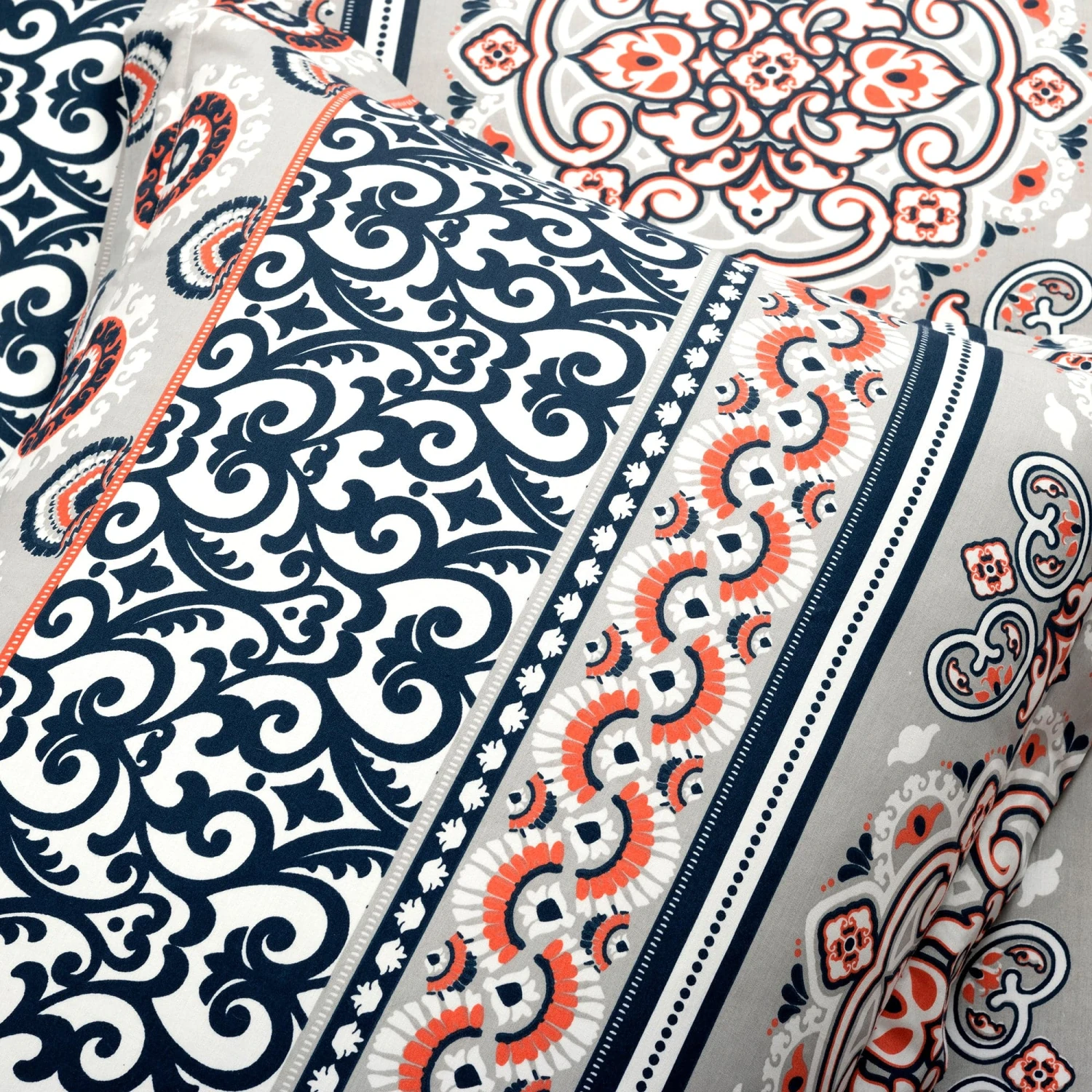 Nesco Stripe Cotton Duvet Cover 3 Piece Set - Image 6