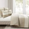 Mia Pleated Color Block Comforter 5 Piece Set