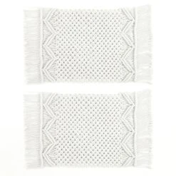 Boho Macrame Indoor/Outdoor Placemat 2-Pack Set