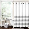 Boho Tassel Stripe Yarn Dyed Recycled Cotton Shower Curtain