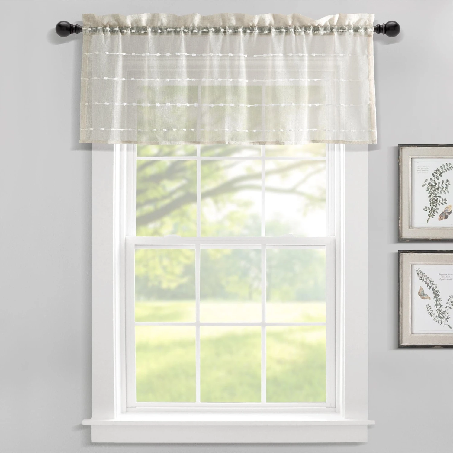Farmhouse Textured Sheer Valance - Image 2