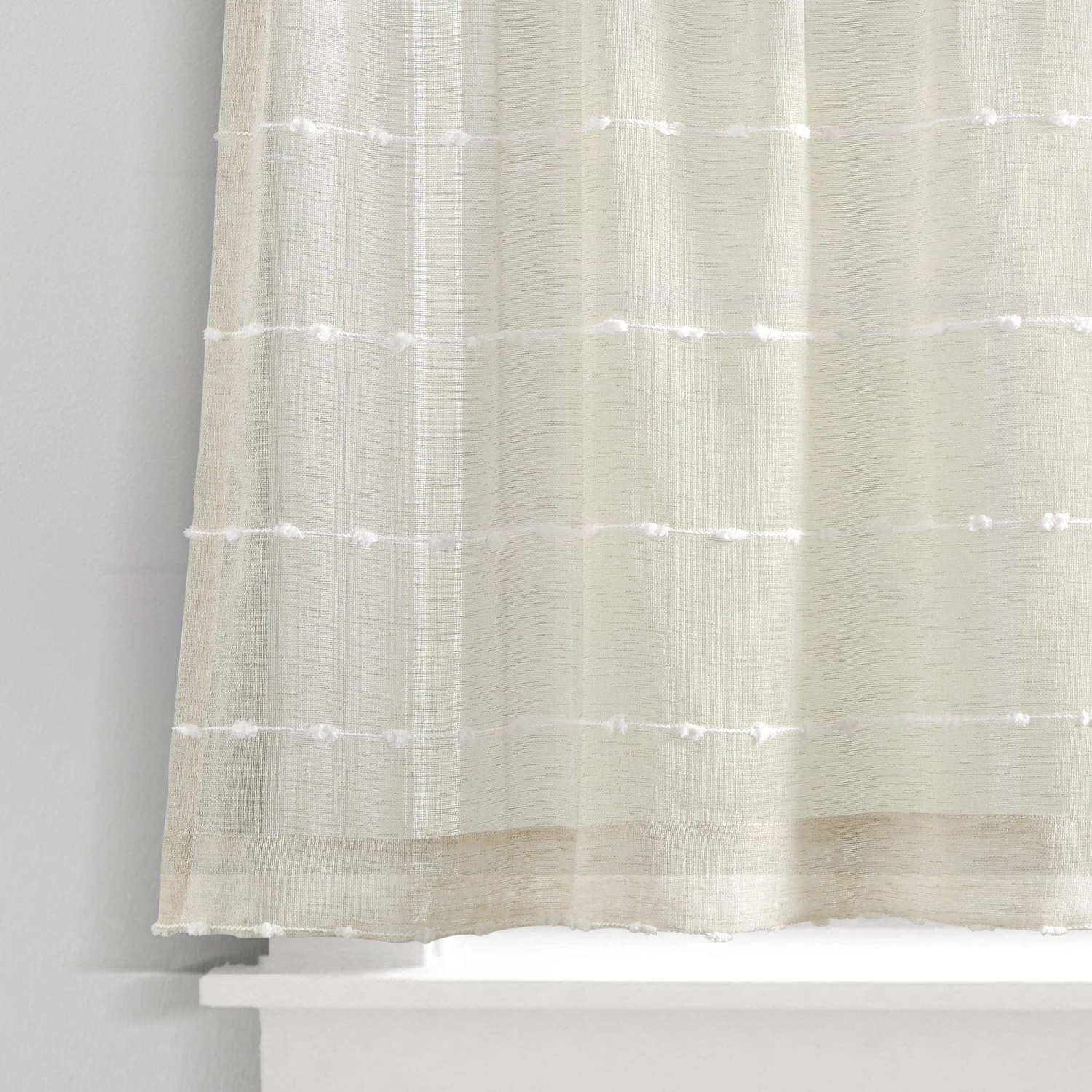 Farmhouse Textured Sheer Kitchen Window Tiers Set - Image 12