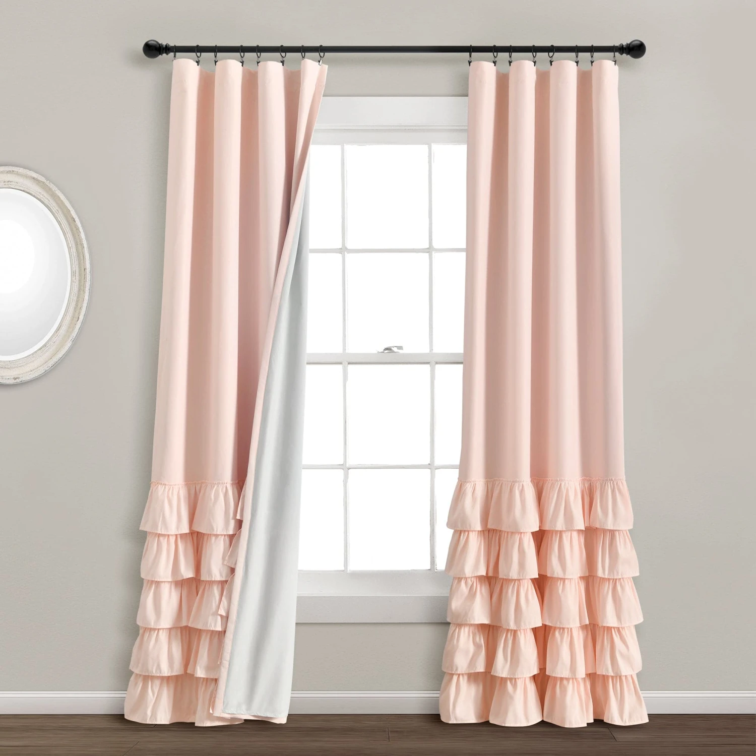 Allison Ruffle 100% Blackout Window Curtain Panel - Image 3