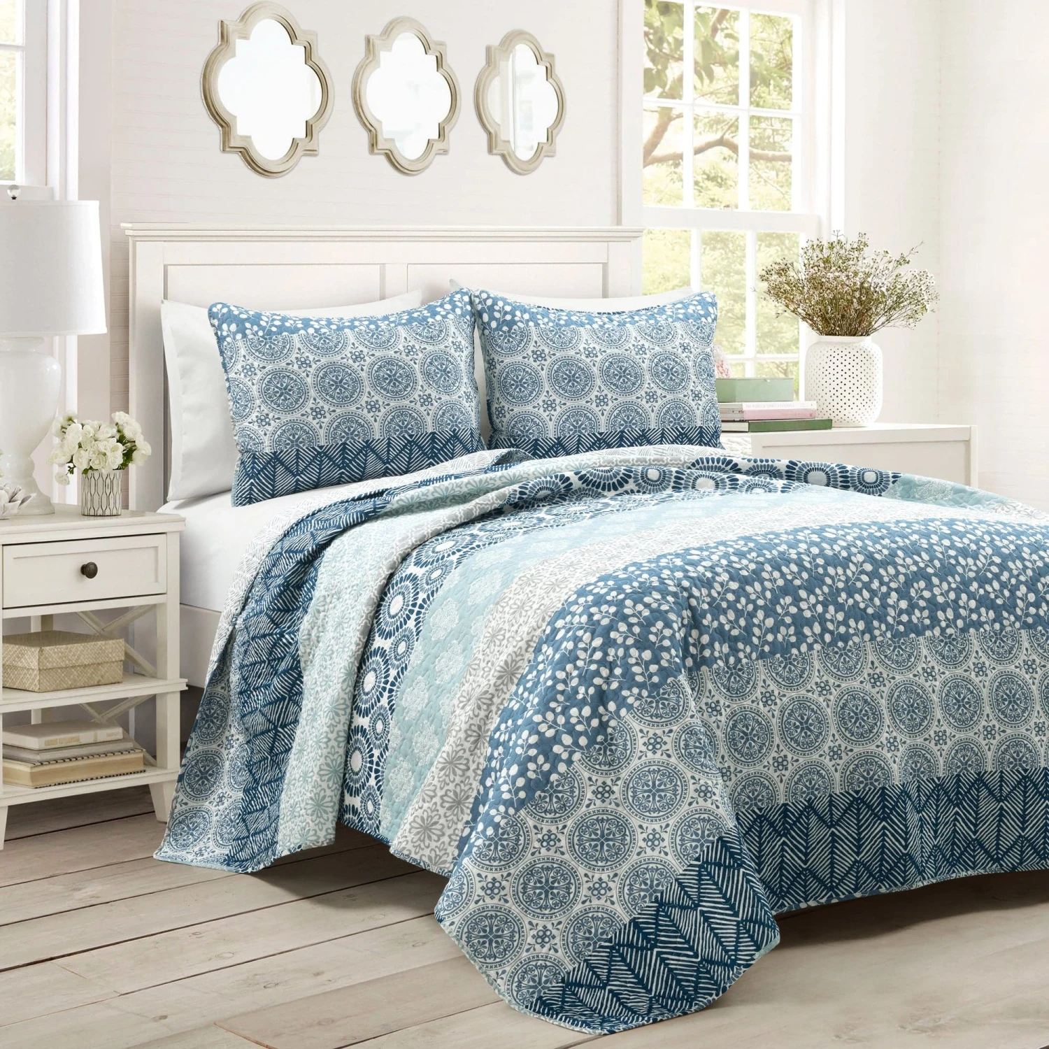 Bohemian Stripe Quilt 3 Piece Set - Image 17