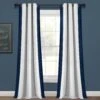 Block Border Blackout Window Curtain Panel