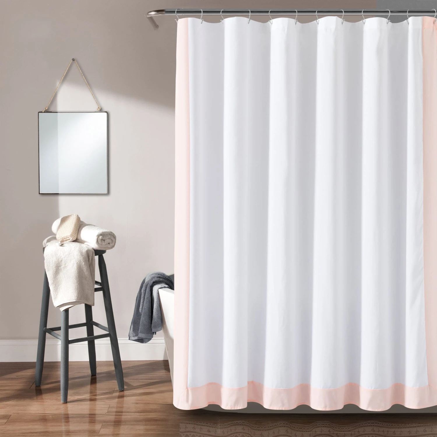 Block Border Shower Curtain - Image 3