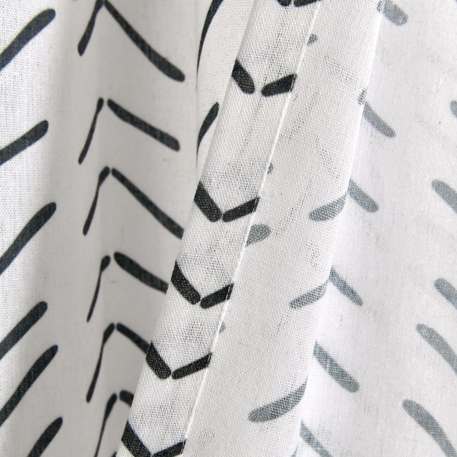 Hygge Modern Arrow Faux Linen Window Curtain Panel Set - Image 9