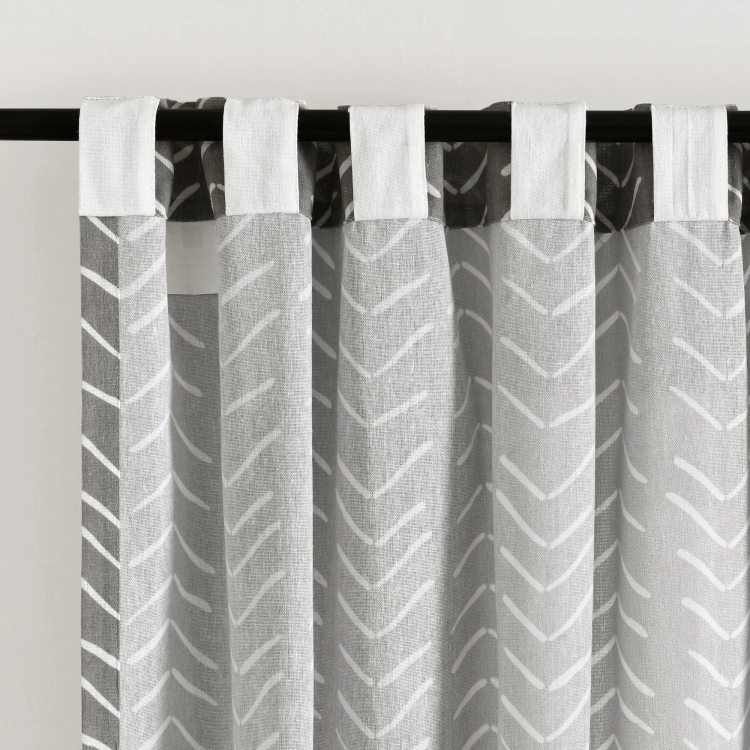 Hygge Modern Arrow Faux Linen Window Curtain Panel Set - Image 13