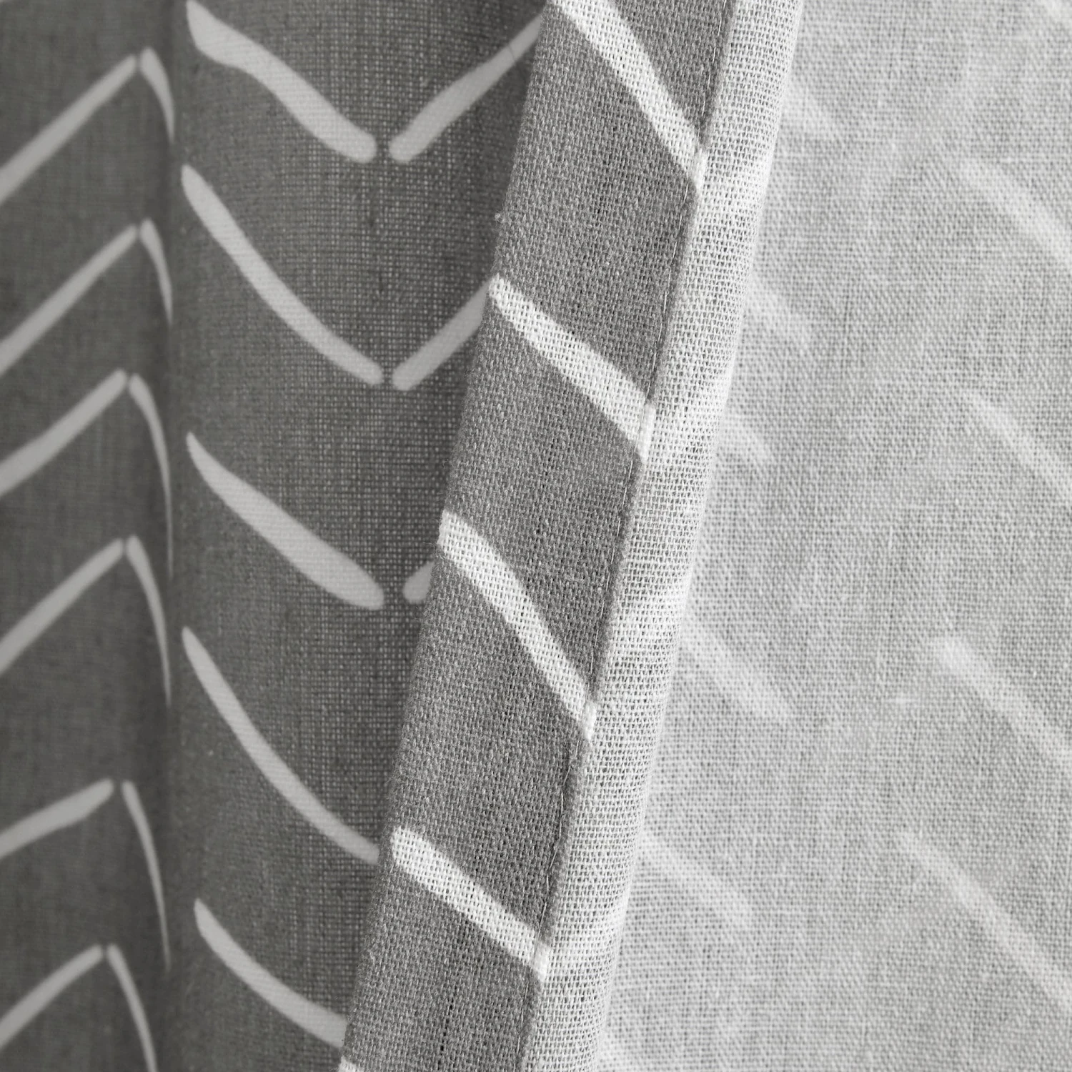 Hygge Modern Arrow Faux Linen Window Curtain Panel Set - Image 14