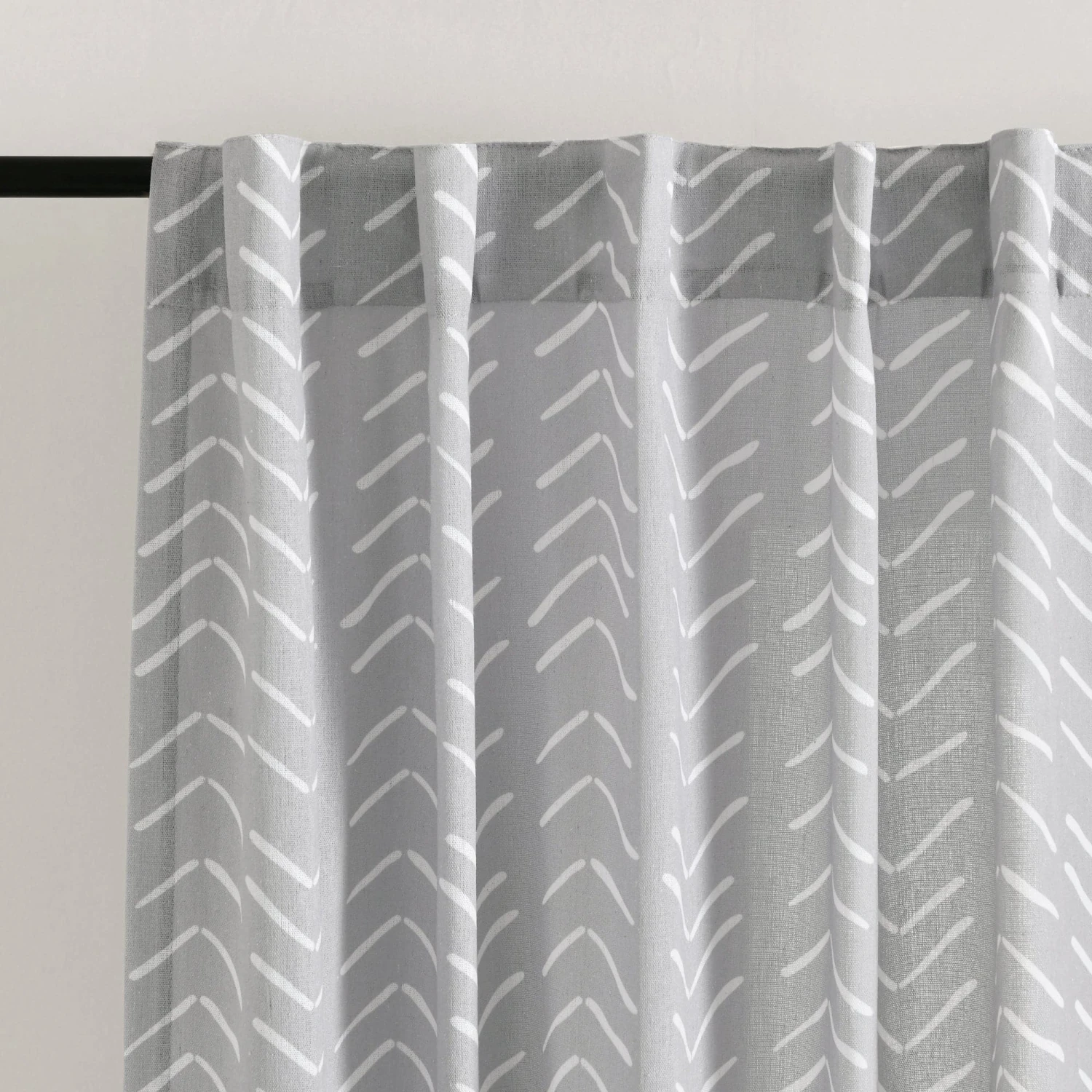 Hygge Modern Arrow Faux Linen Window Curtain Panel Set - Image 15