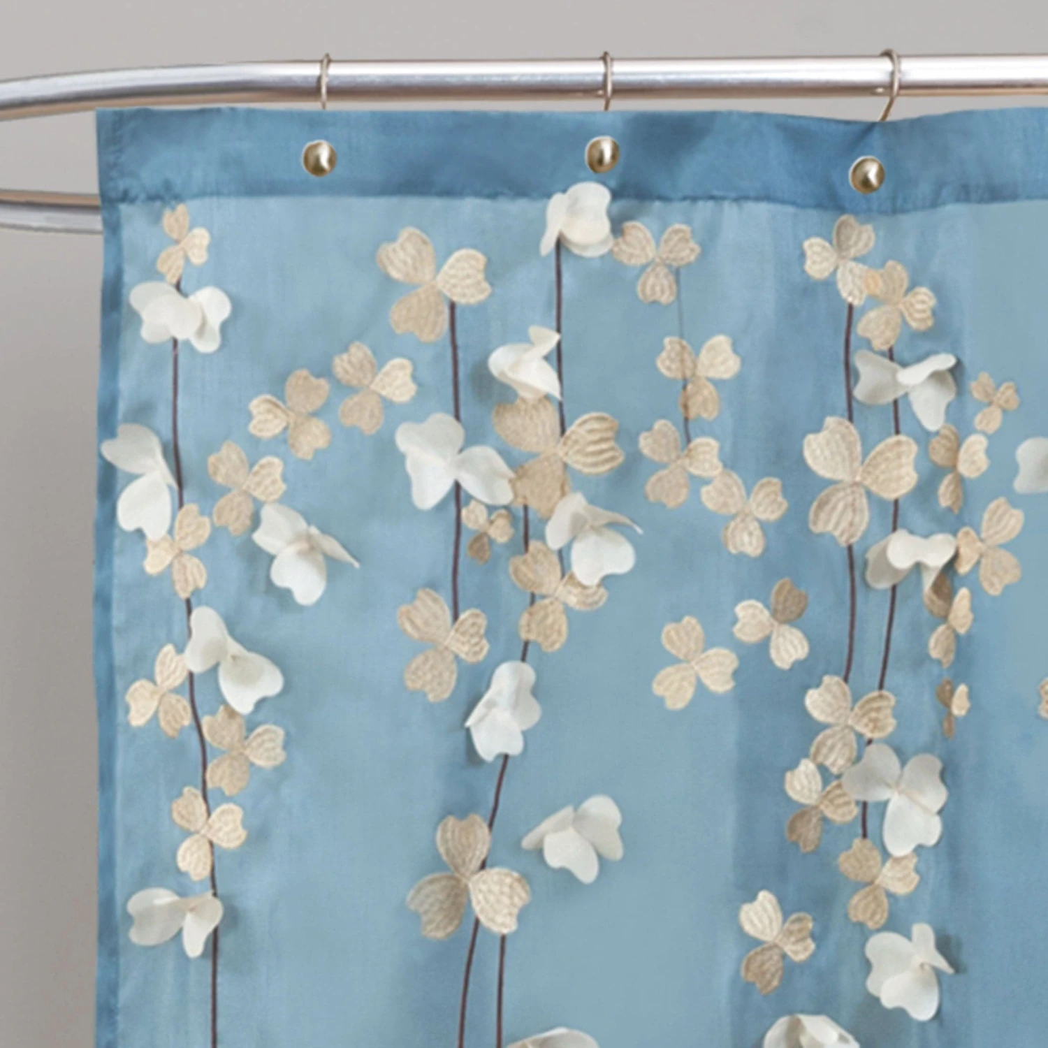Flower Drops Shower Curtain - Image 4