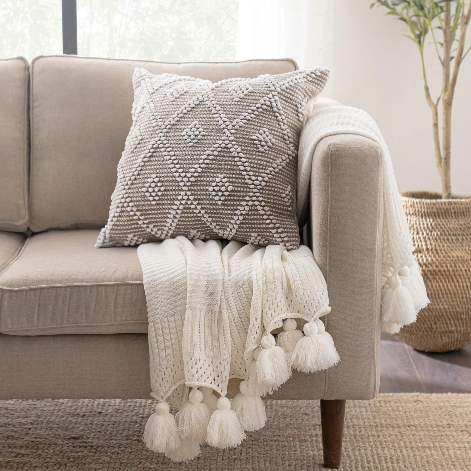 Boho Knitted Tassel Throw - Image 18