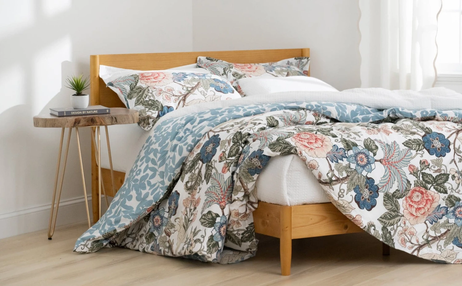 Sydney Reversible Cotton Duvet Cover 3 Piece Set - Image 4