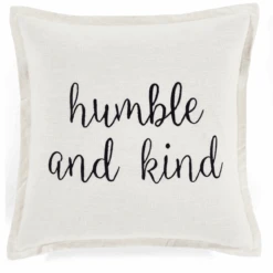 Humble And Kind Script Decorative Pillow Cover