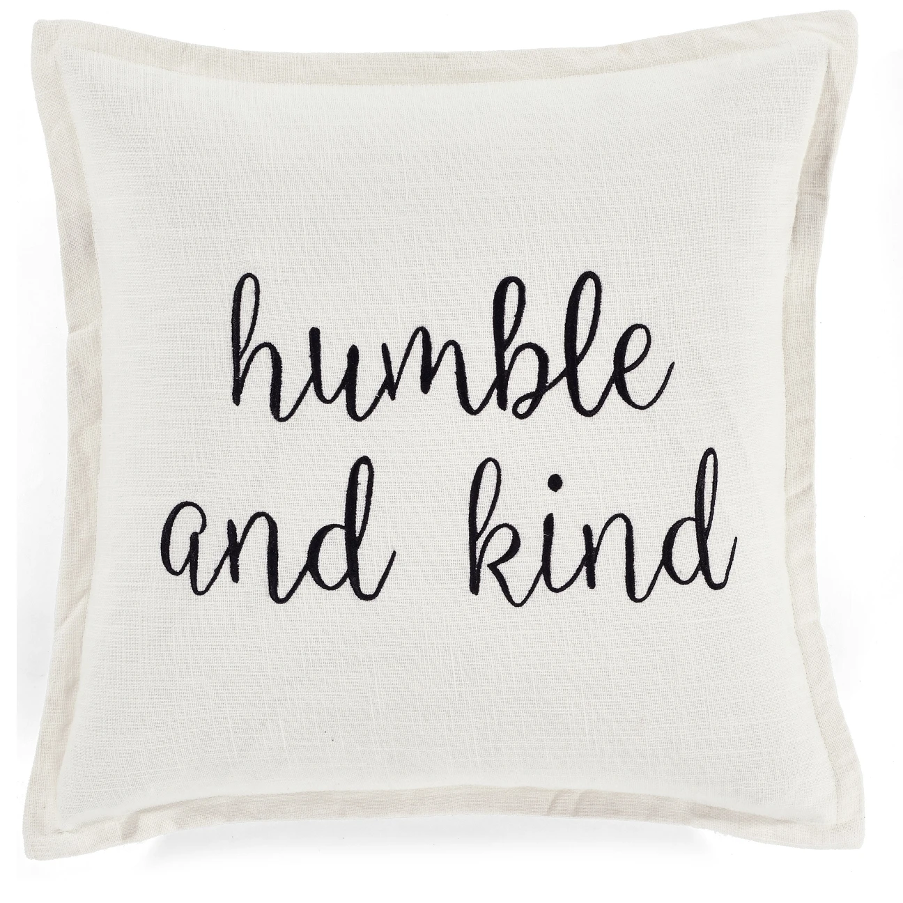 Humble And Kind Script Decorative Pillow Cover