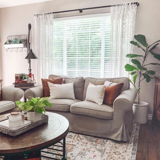 Boho Macrame Textured Cotton Window Curtain - Image 12