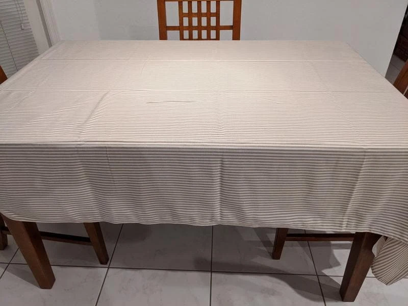 Farmhouse Ticking Stripe Yarn Dyed Tablecloth - Image 8