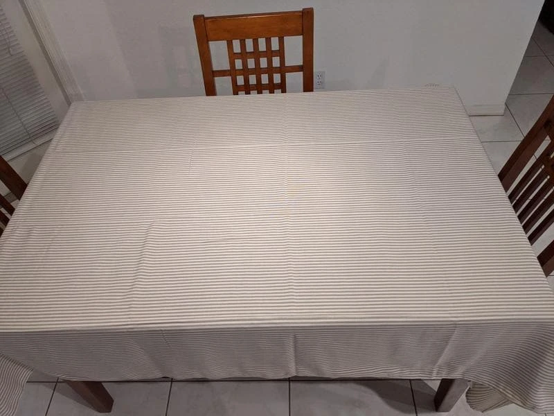 Farmhouse Ticking Stripe Yarn Dyed Tablecloth - Image 9