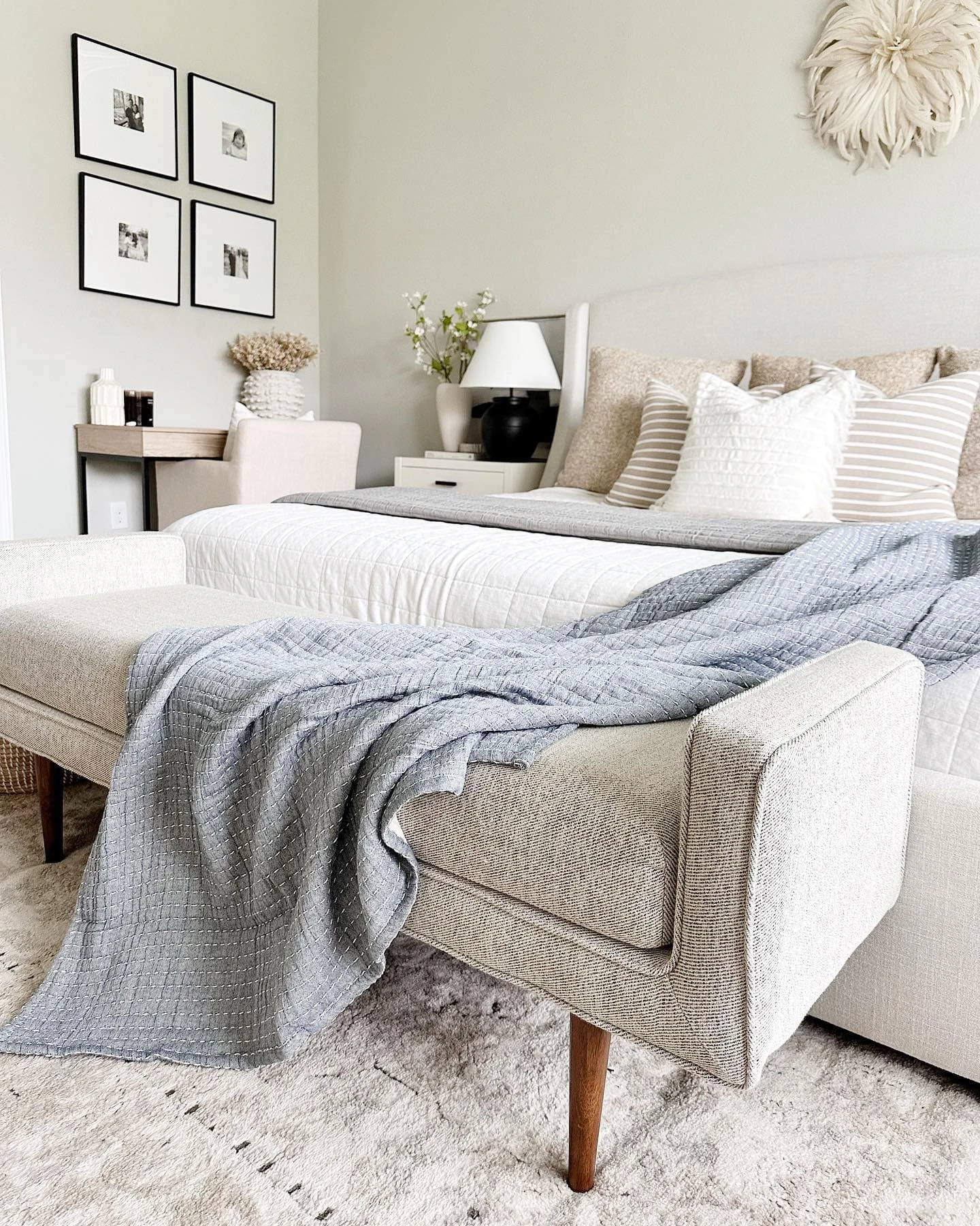 Solid Kantha Pick Stitch Yarn Dyed Cotton Woven Throw - Image 16