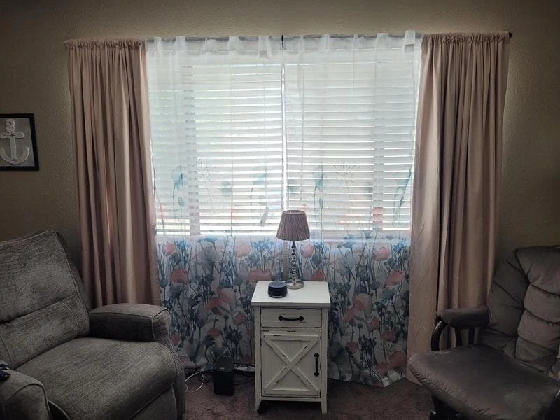 Zuri Flora Sheer Window Curtain Panel Set - Image 6